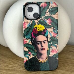 Casely iPhone 13 Case | Compatible with MagSafe |Frida Kahlo Portrait Floral